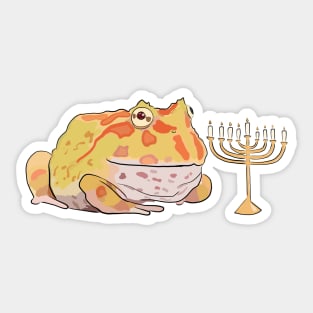 Menorah Frog Sticker